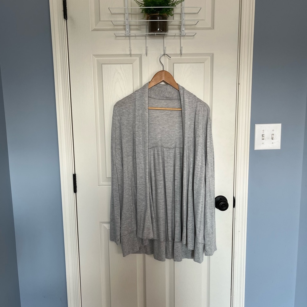 Women’s All In Motion Gray Lightweight Fleece Cardigan